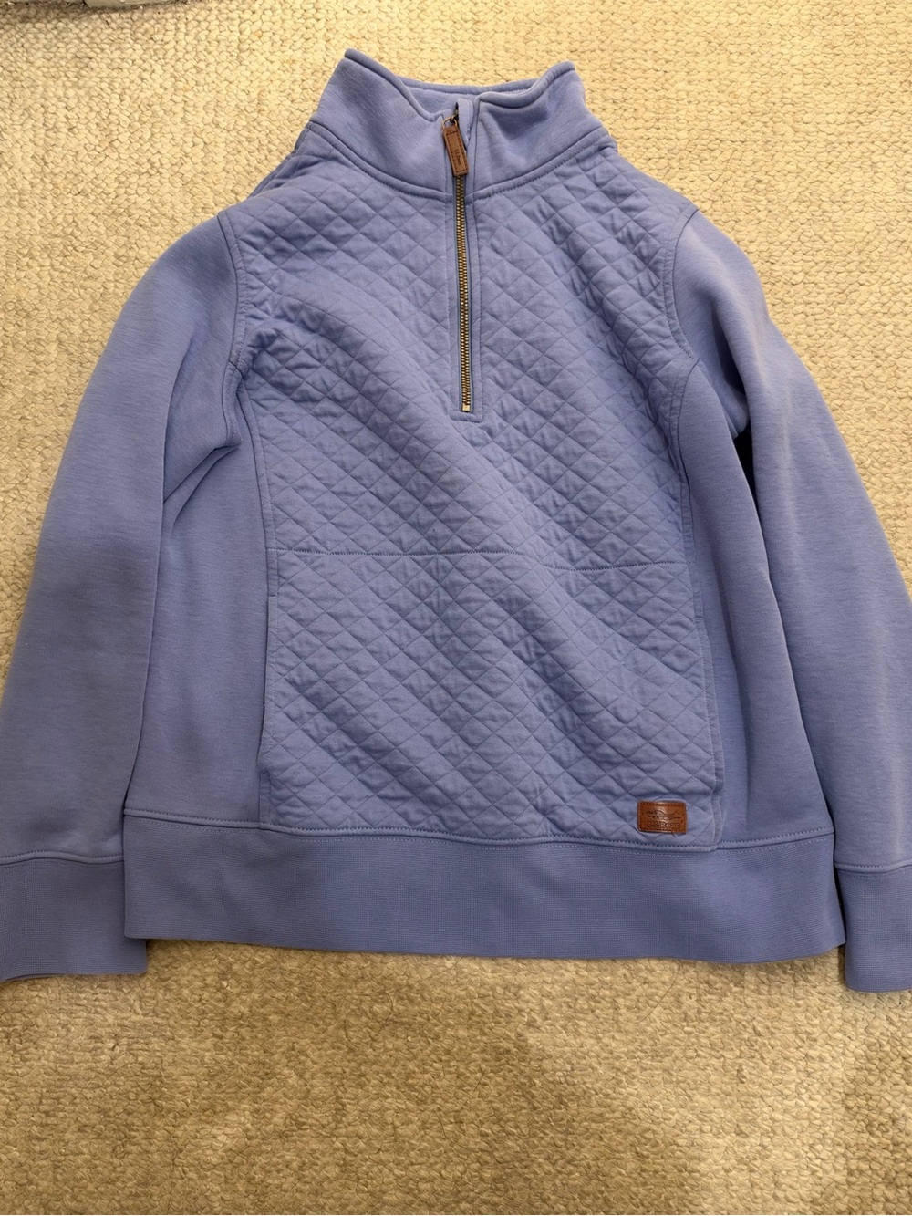 LL Bean Quarter-Zip Pullover Jacket - Lavender
